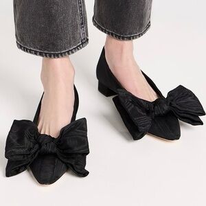 Loeffler randall Black bow flats size 6.5